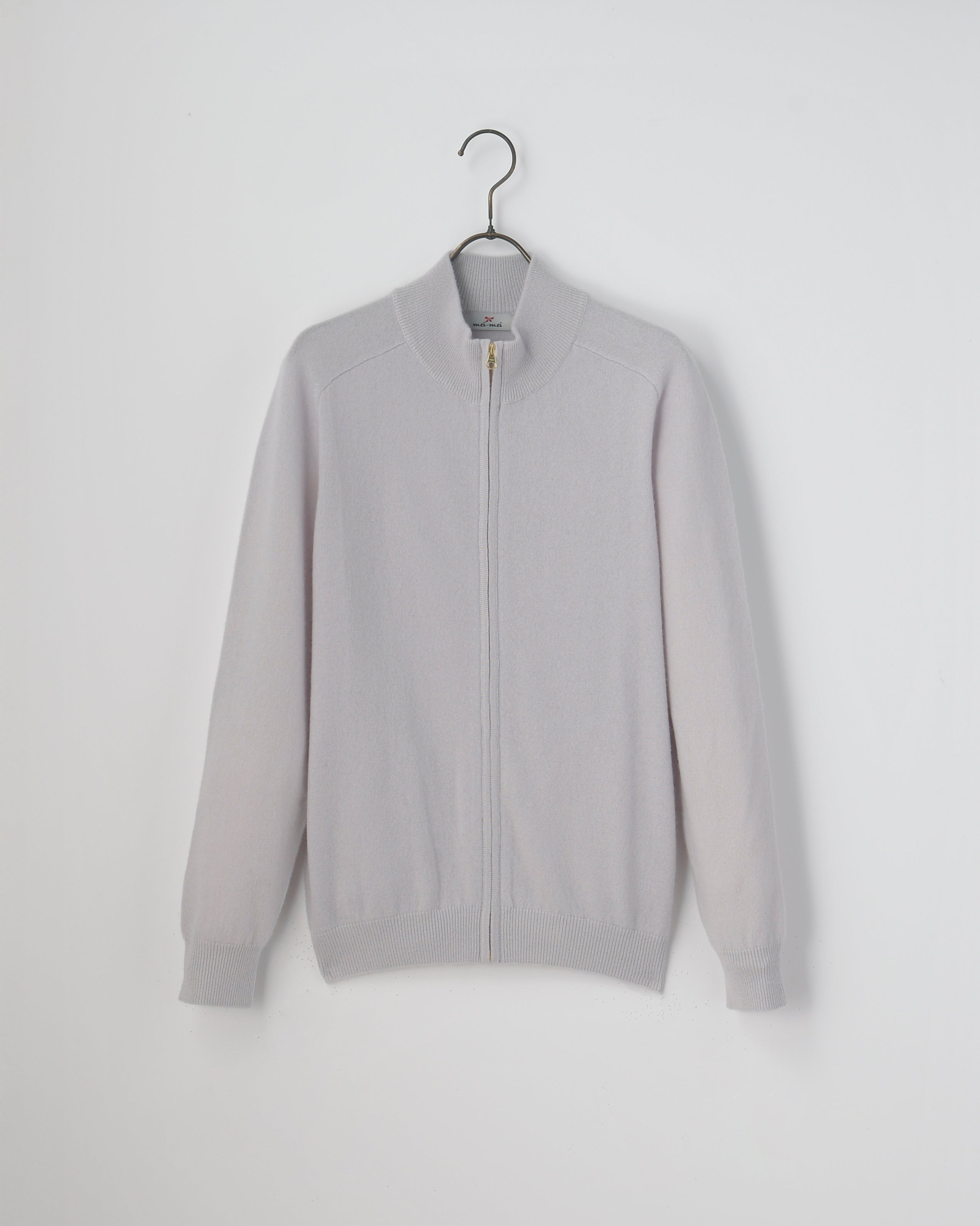 mei-mei】25カシミヤ100％フルジップカーディガン – プラチナカシミヤ