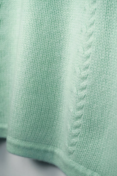 【PLATINUM mei-mei】カシミヤ100％襟スリットハイネックセーター