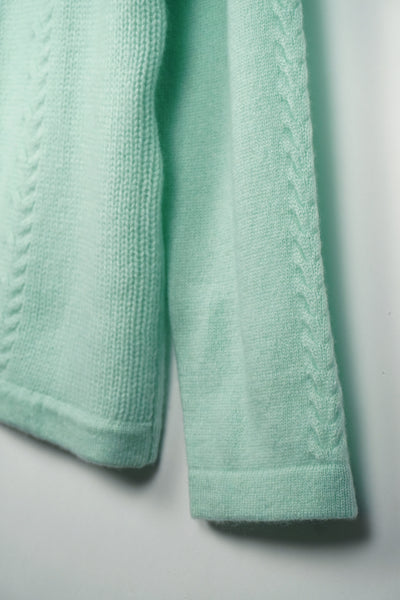 【PLATINUM mei-mei】カシミヤ100％襟スリットハイネックセーター