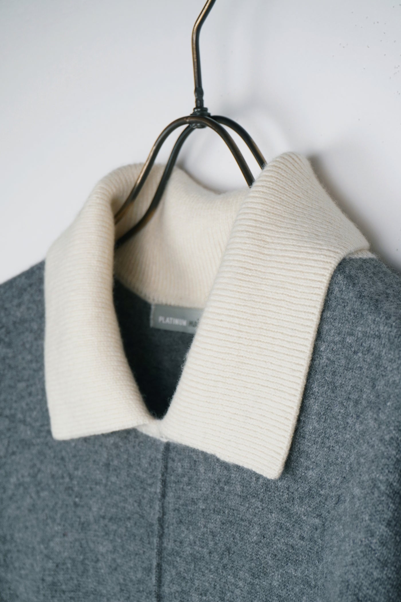 【PLATINUM mei-mei】25カシミヤ100％ポロカラーワンピース