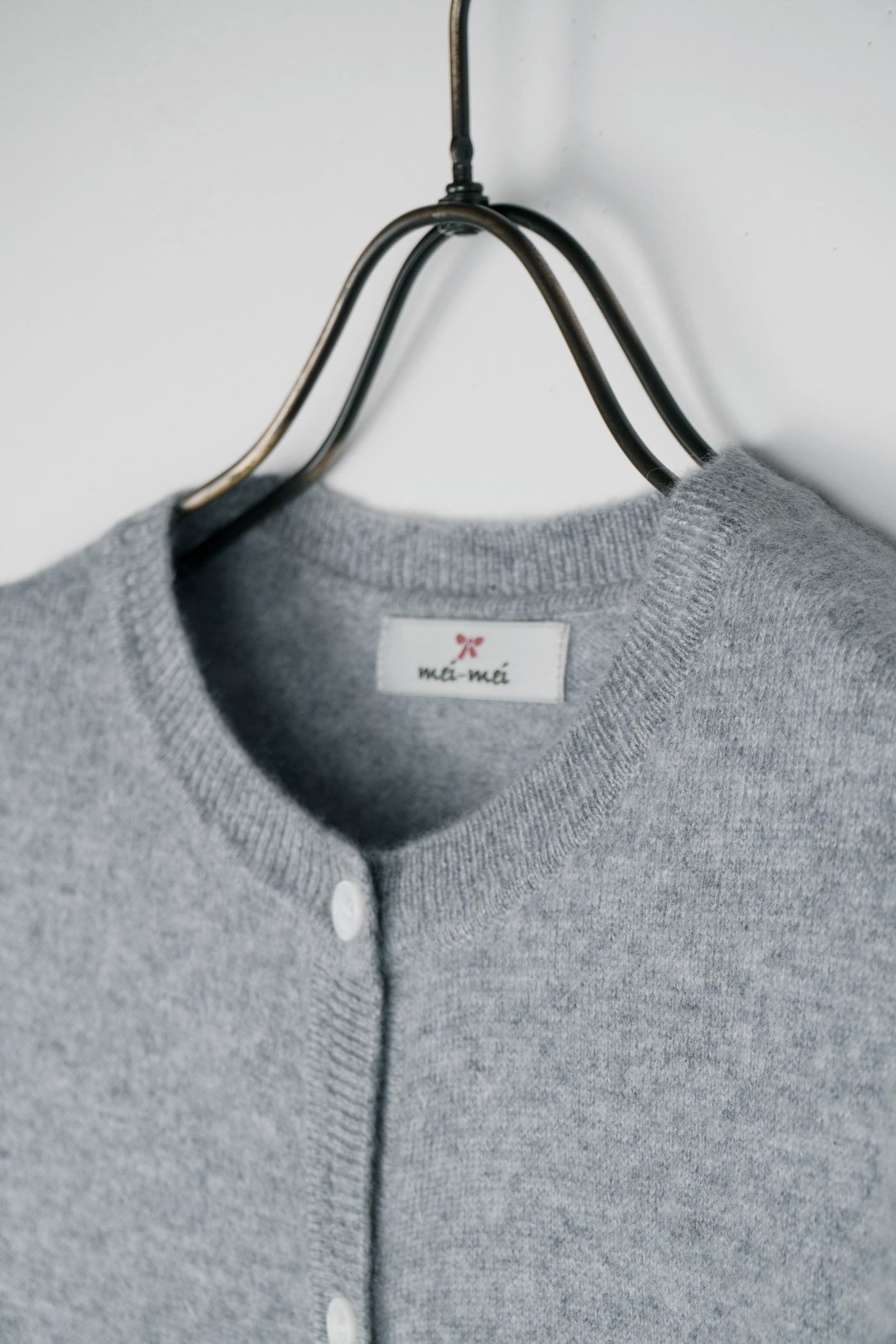 【mei-mei】25カシミヤ100％ベーシックカーディガン