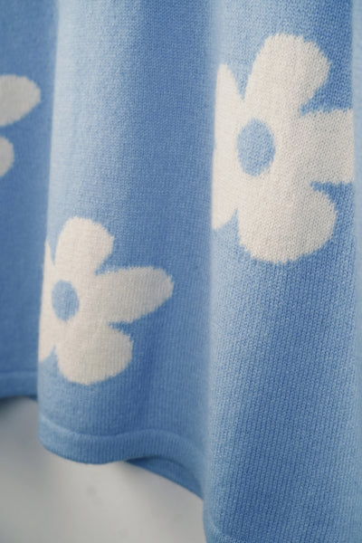 【mei-mei】カシミヤ100％フラワーアレンジクルーネックセーター