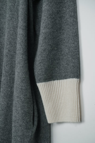 【PLATINUM mei-mei】25カシミヤ100％ポロカラーワンピース