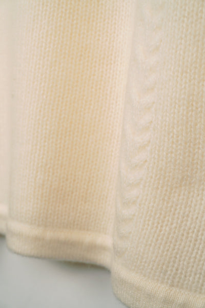 【PLATINUM mei-mei】カシミヤ100％襟スリットハイネックセーター