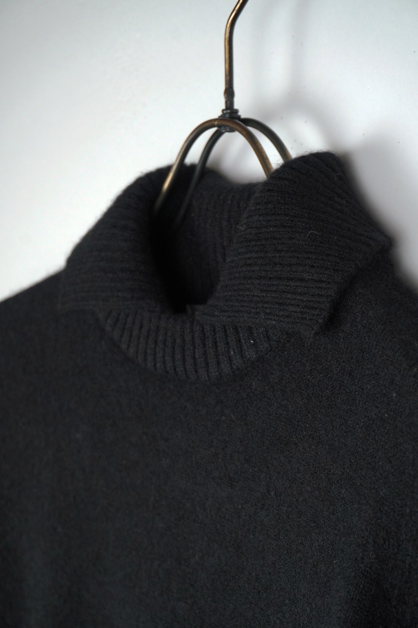 【PLATINUM mei-mei】25カシミヤ100％ソフトリブポロチュニックセーター