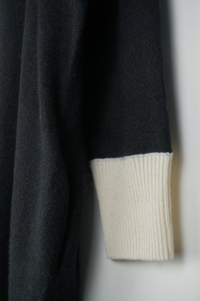 【PLATINUM mei-mei】25カシミヤ100％ポロカラーワンピース