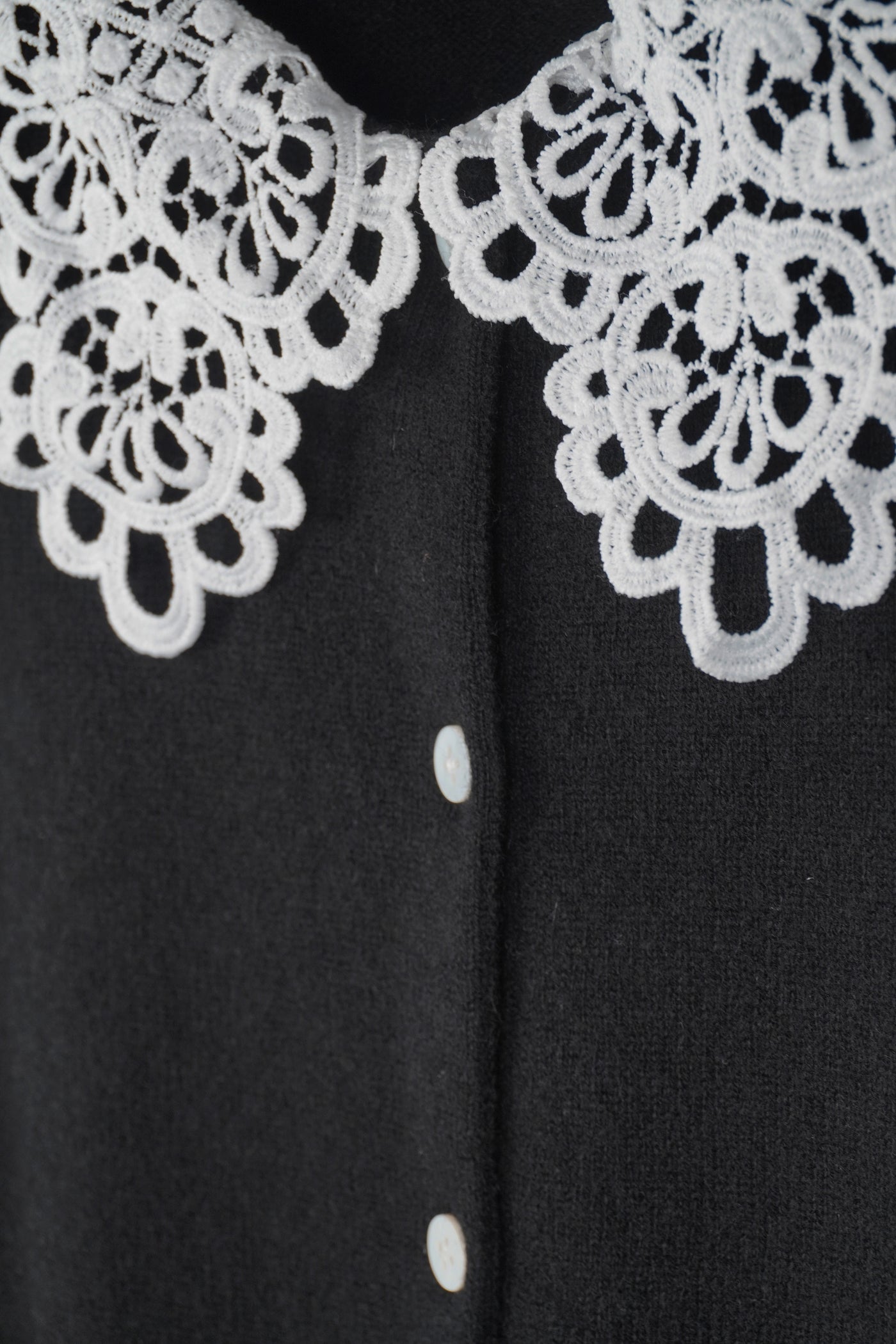 【mei-mei】カシミヤ100％ケミカルレースカーディガン