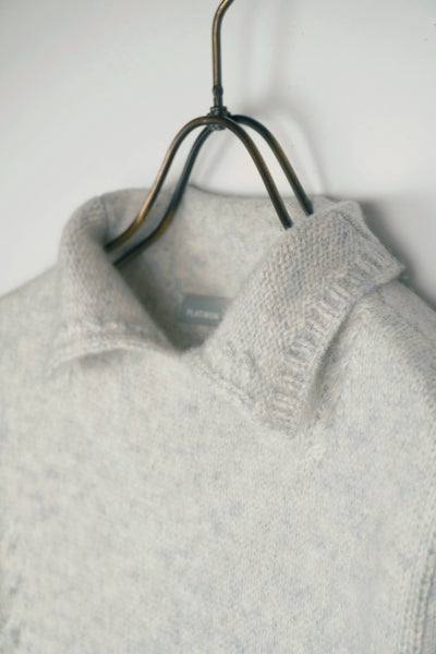 【PLATINUM mei-mei】カシミヤ100％襟スリットハイネックセーター