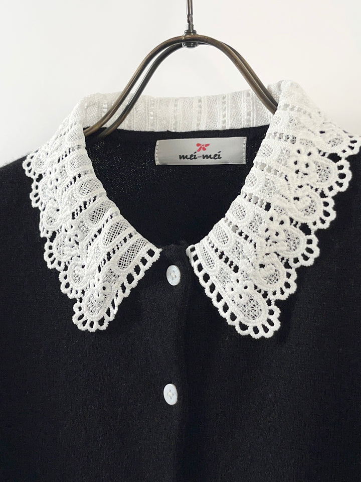 platinum-mei-mei】カシミヤ100％レースアップカーディガン – プラチナ