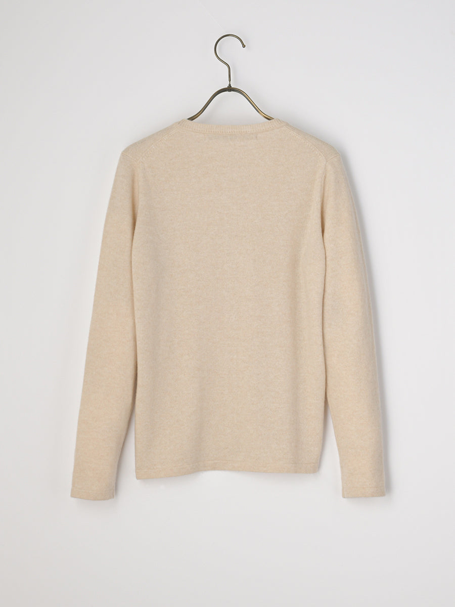 platinum-mei-mei】カシミヤ100％ベーシックカーディガン – プラチナ