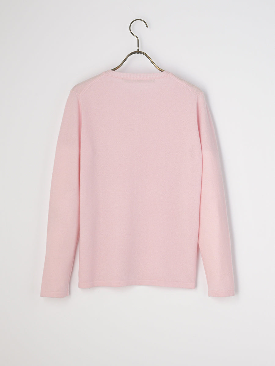 platinum-mei-mei】カシミヤ100％ベーシックカーディガン – プラチナ