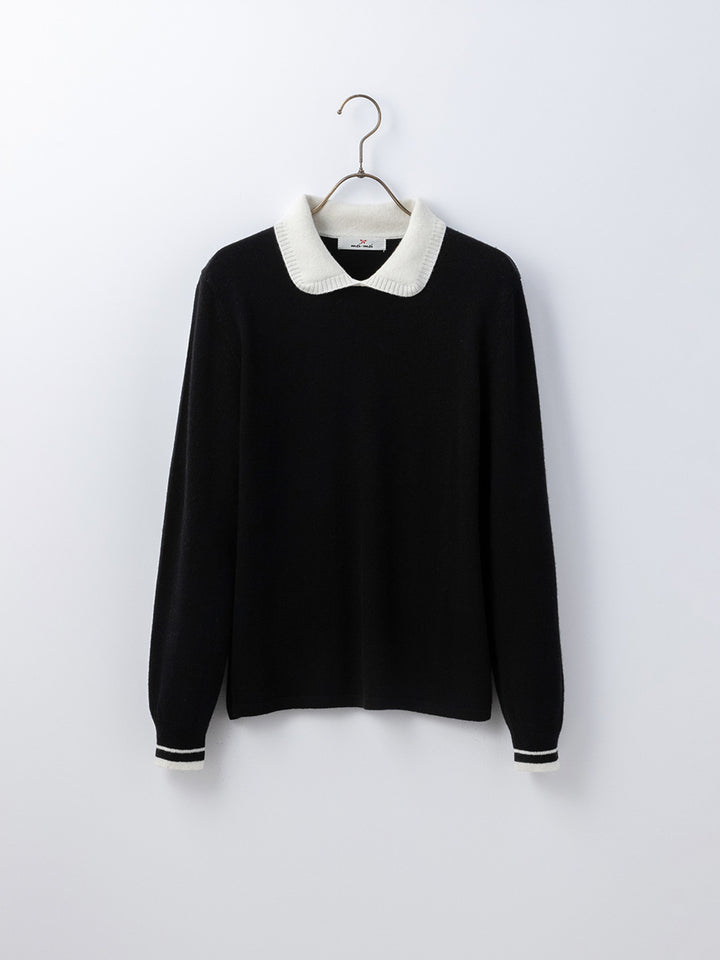 mei-mei】カシミヤ100％ラウンドポロカラーセーター – プラチナカシミヤ