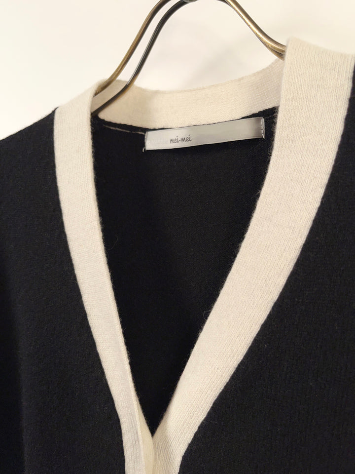 platinum-mei-mei】カシミヤ100％Vラインカーディガン – プラチナカシミヤ