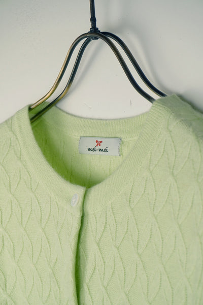 【mei-mei】カシミヤ100％フラワーキャンディー②カーディガン