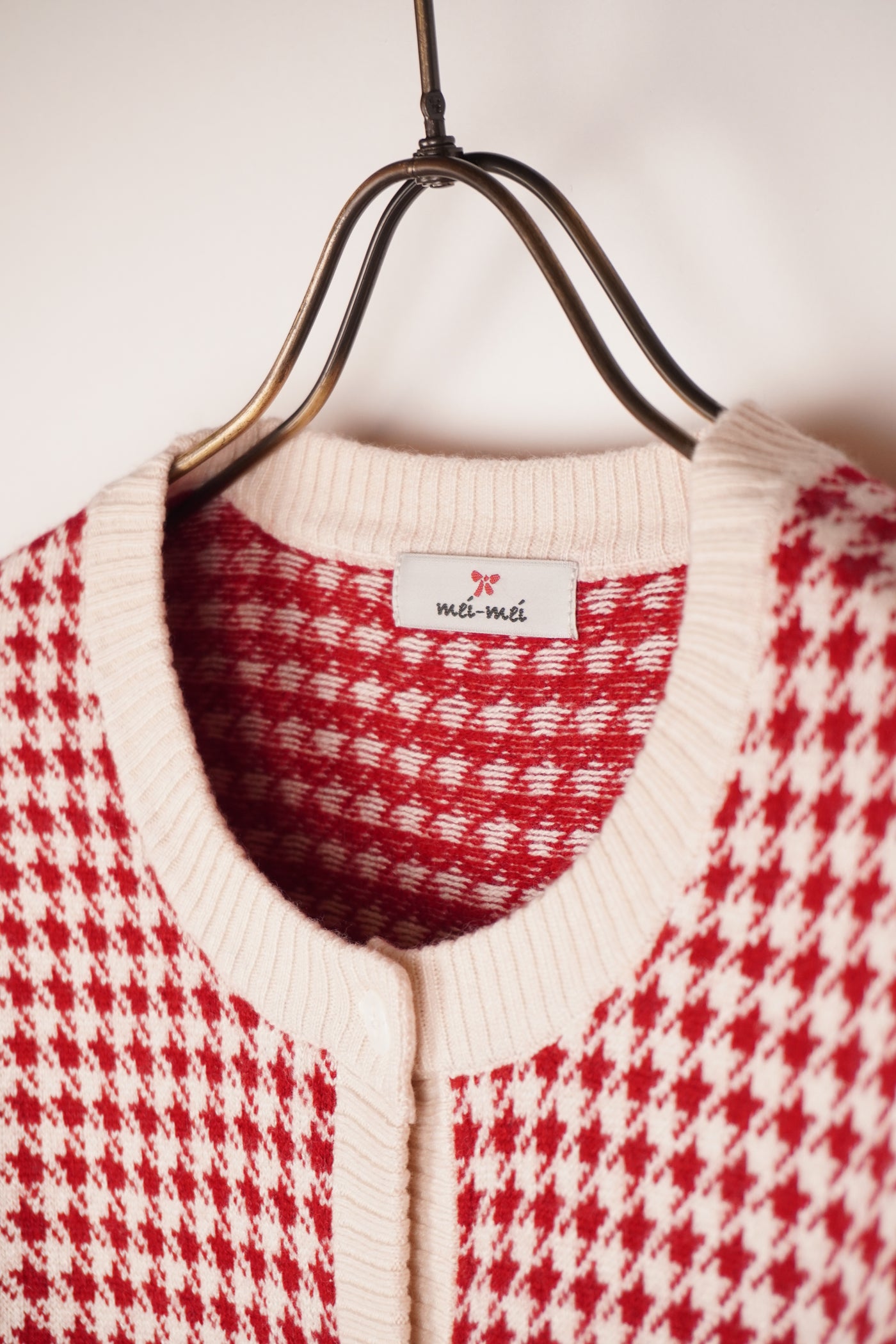 【mei-mei】25シルクカシミヤ千鳥カーディガン