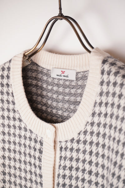 【mei-mei】25シルクカシミヤ千鳥カーディガン