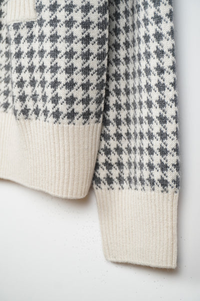 【mei-mei】25シルクカシミヤ千鳥カーディガン