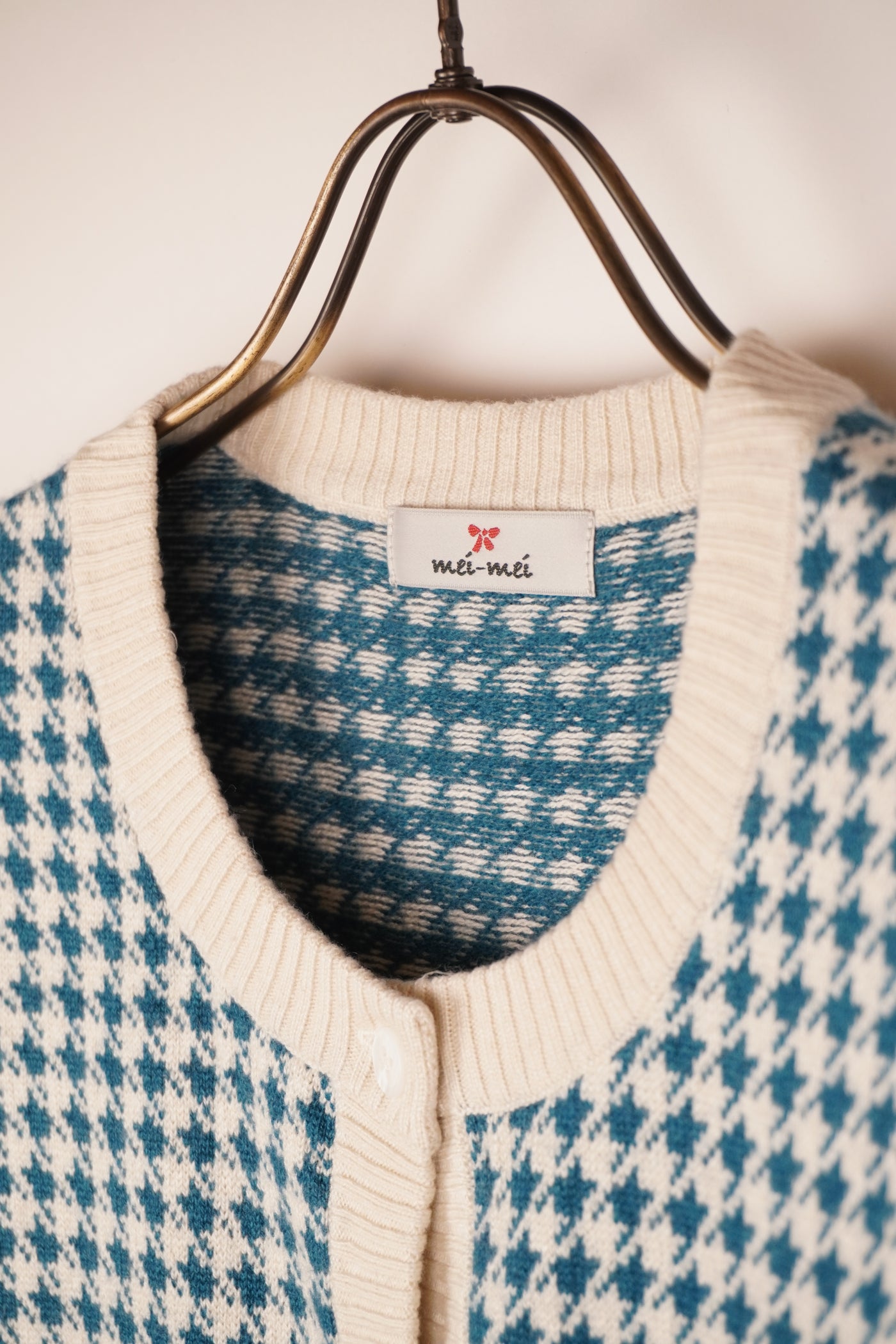 【mei-mei】25シルクカシミヤ千鳥カーディガン
