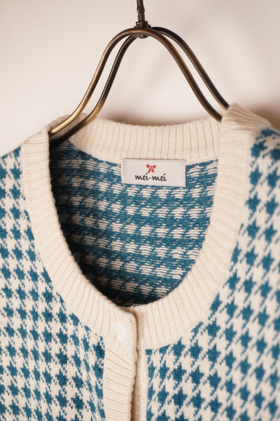 【mei-mei】25シルクカシミヤ千鳥カーディガン