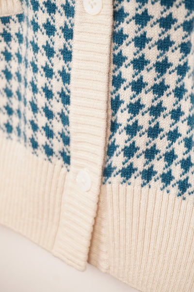 【mei-mei】25シルクカシミヤ千鳥カーディガン