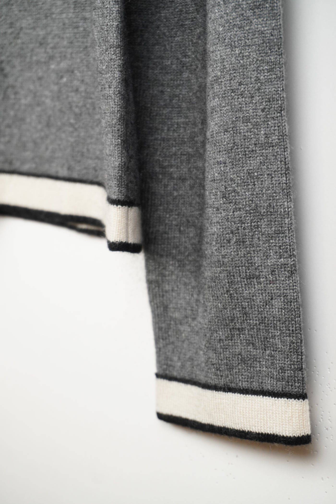 【mei-mei】25シルクカシミヤ配色ポケットセーター