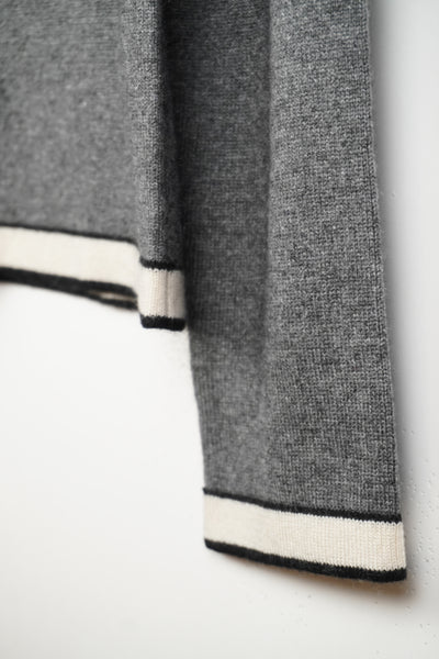 【mei-mei】25シルクカシミヤ配色ポケットセーター