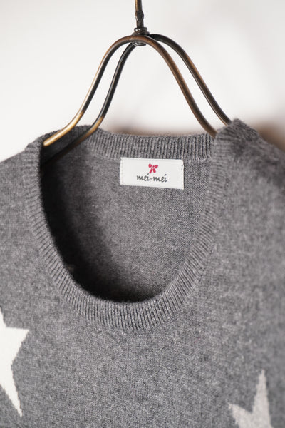 【mei-mei】25シルクカシミヤスターダストクルーネックセーター