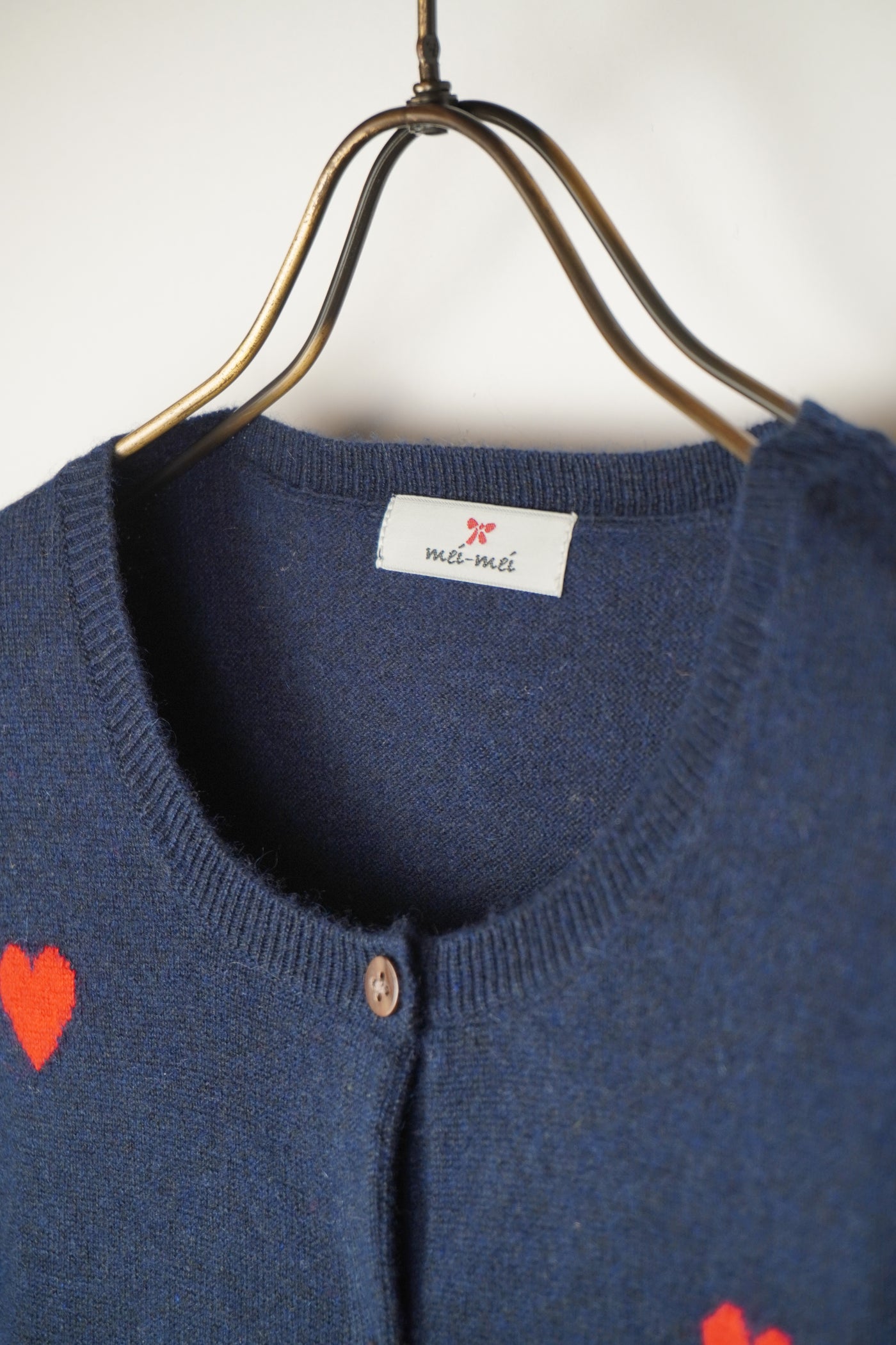 【mei-mei】25シルクカシミヤハートフルカーディガン