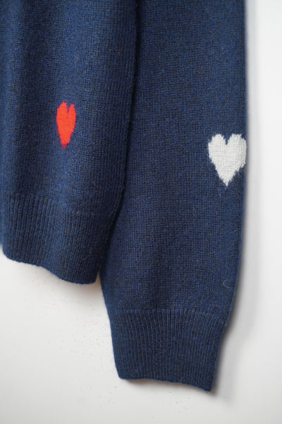 【mei-mei】25シルクカシミヤハートフルカーディガン