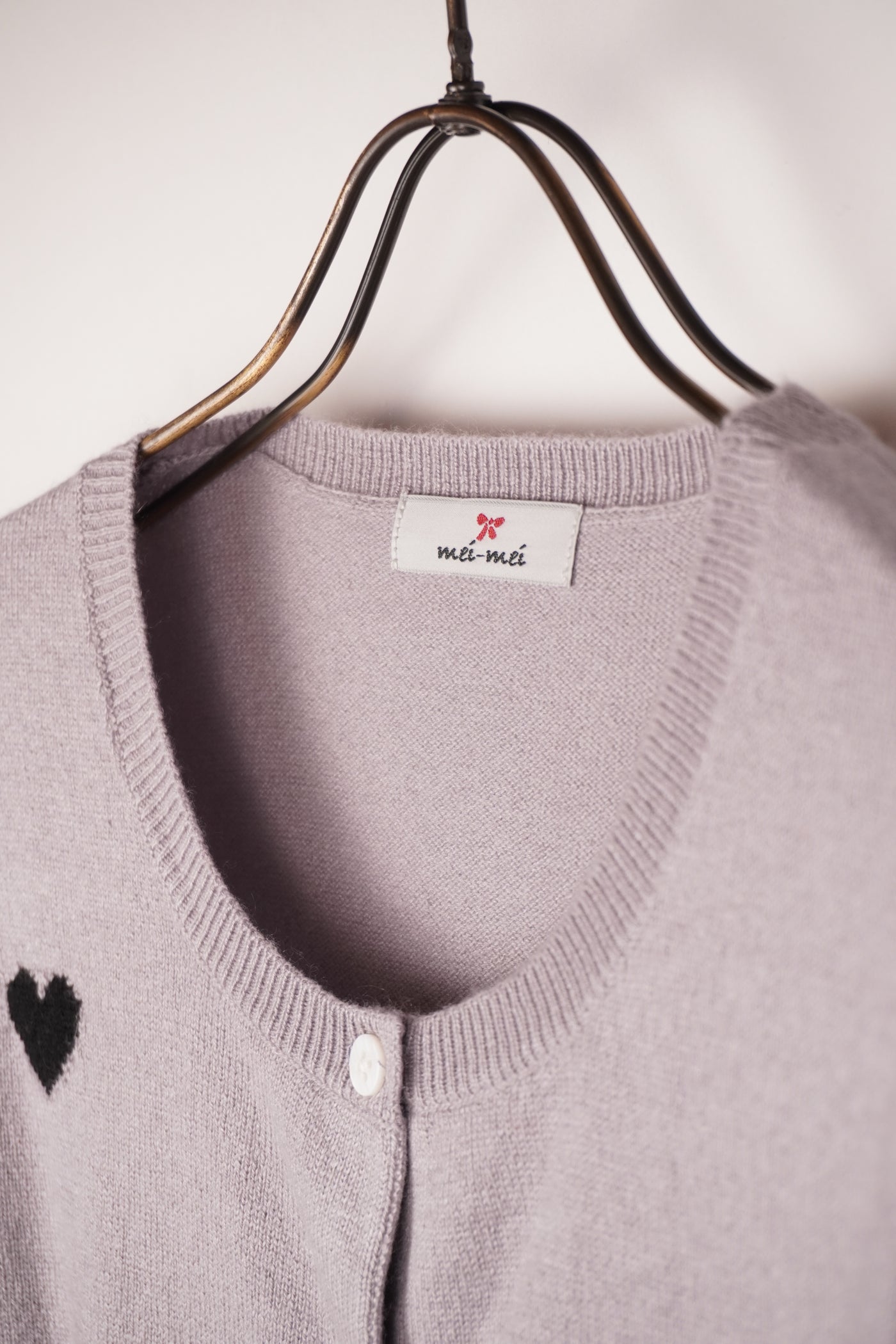 【mei-mei】25シルクカシミヤハートフルカーディガン