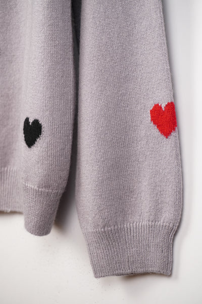 【mei-mei】25シルクカシミヤハートフルカーディガン