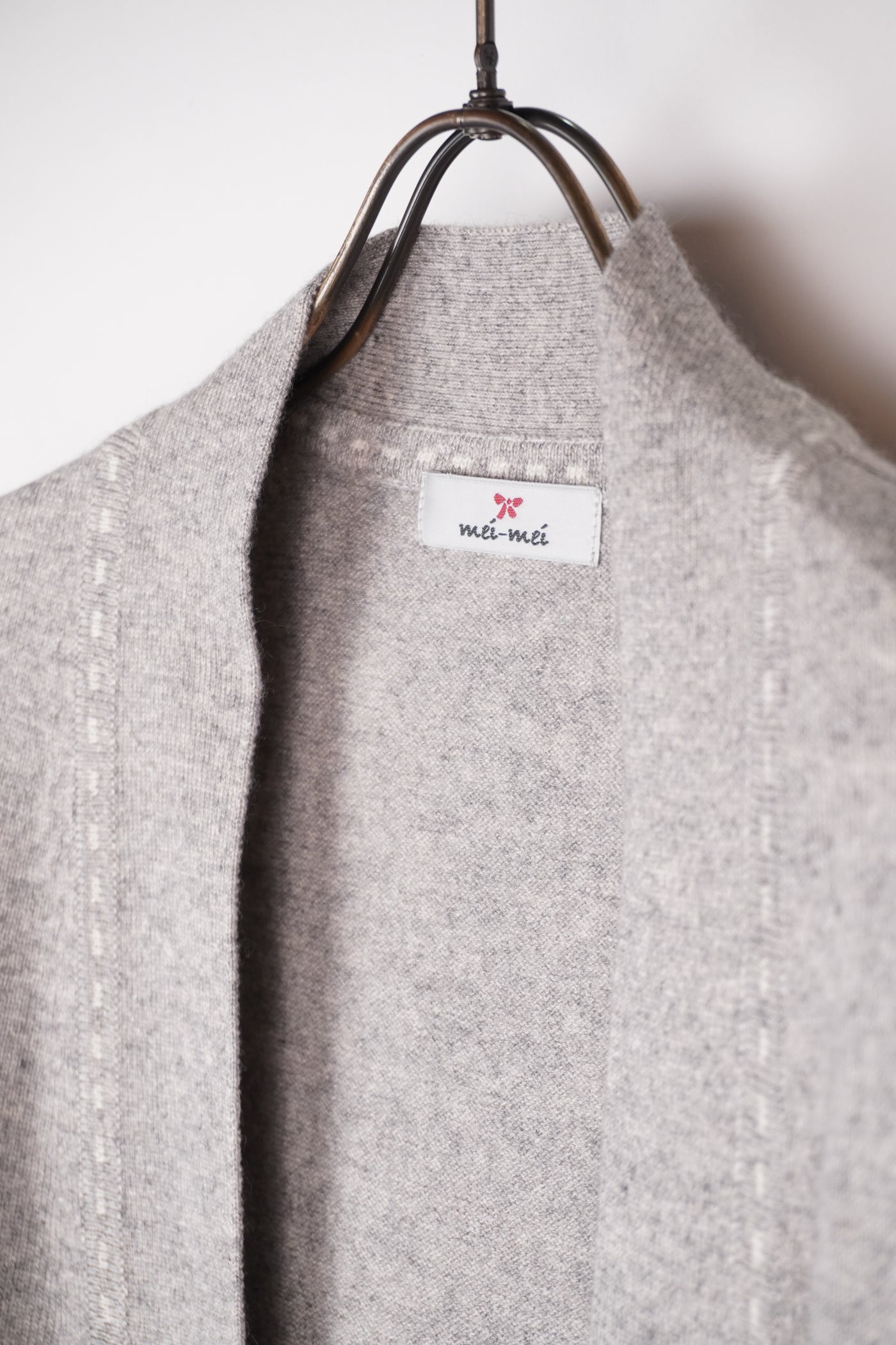 【mei-mei】25シルクカシミヤトップラインカーディガン