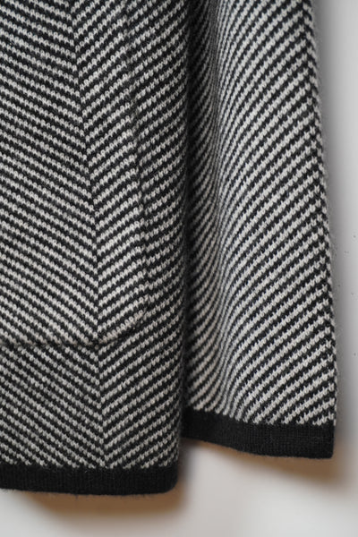【GRABRE】25最高級カシミヤ100％ヘリンボーンカーディガン