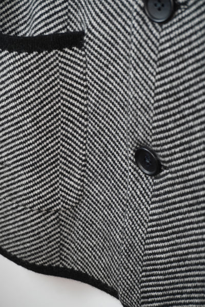 【GRABRE】25最高級カシミヤ100％ヘリンボーンカーディガン