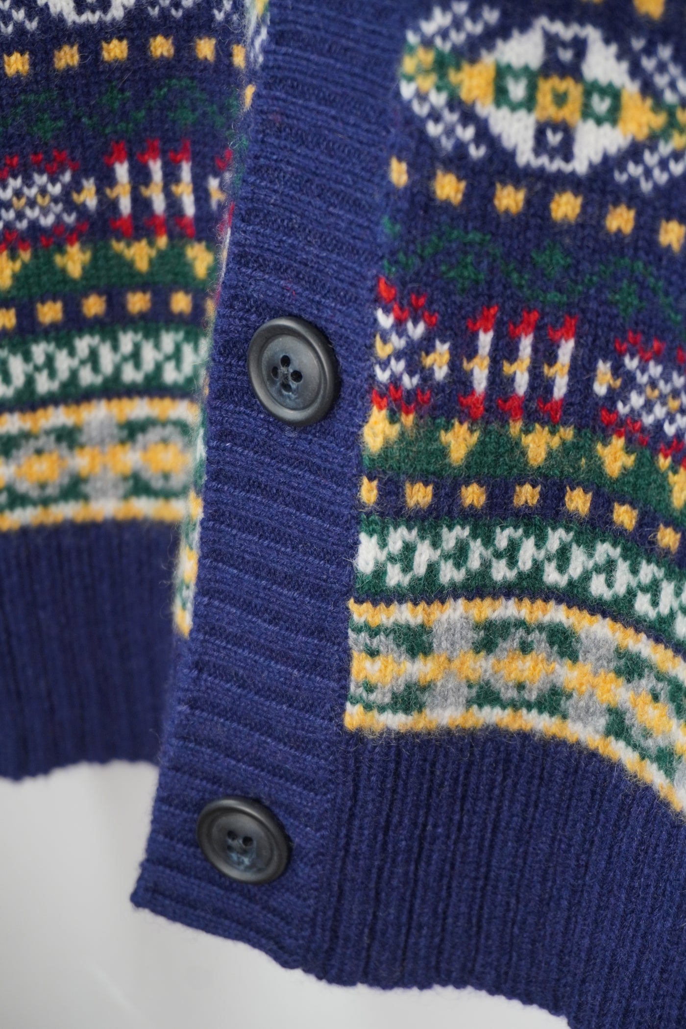 【GRABRE】25最高級カシミヤ100％フェアアイルカーディガン