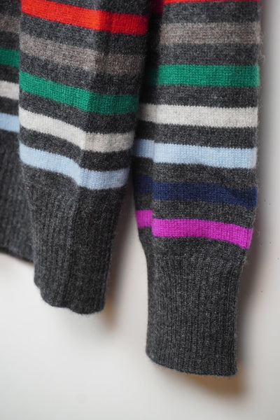 【GRABRE】25最高級カシミヤアレンジBDクルーネックセーター