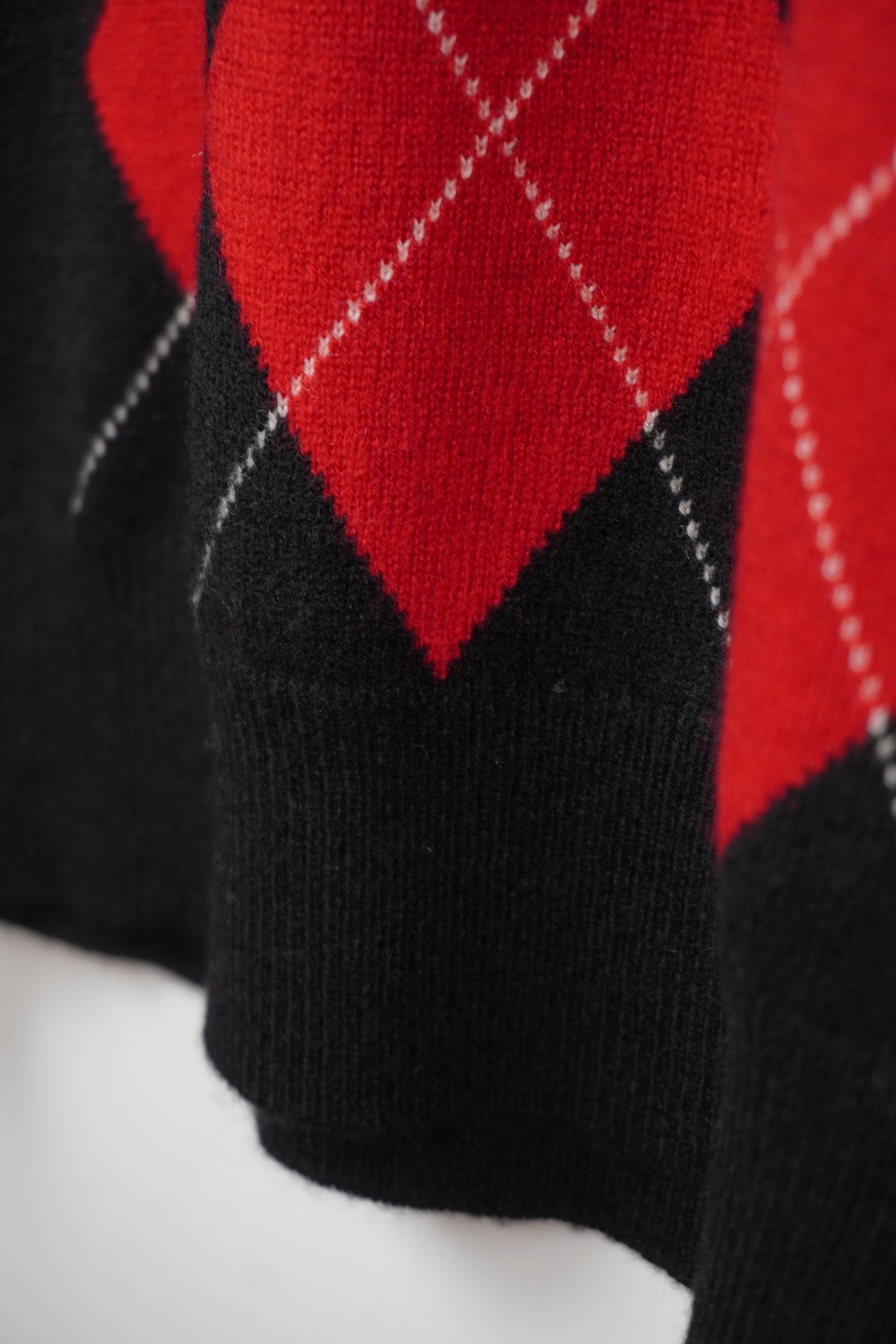 【GRABRE】25カシミヤ100％シンプルアーガイルセーター