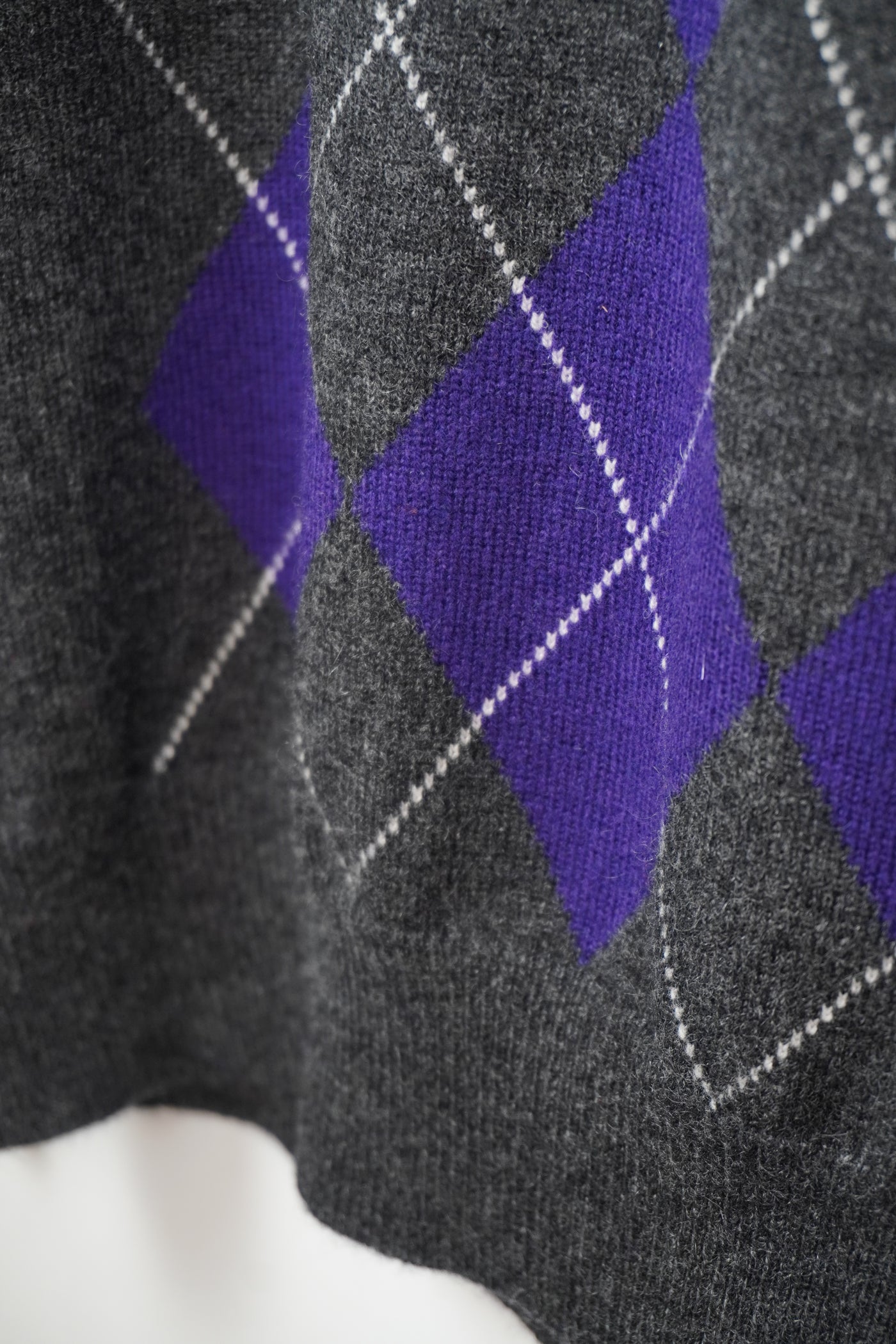 【GRABRE】25カシミヤ100％シンプルアーガイルセーター