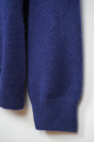 【GRABRE】25最高級カシミヤ100％ポロカラーポケットカーディガン