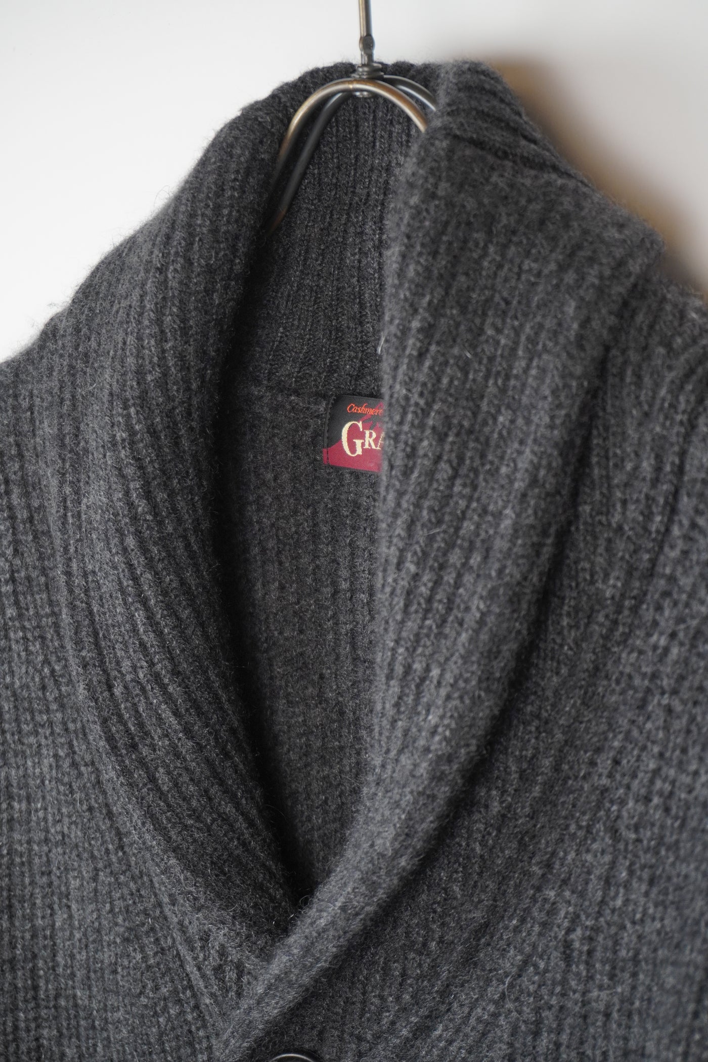 【GRABRE】25最高級カシミヤ100％モダンカーディガン②