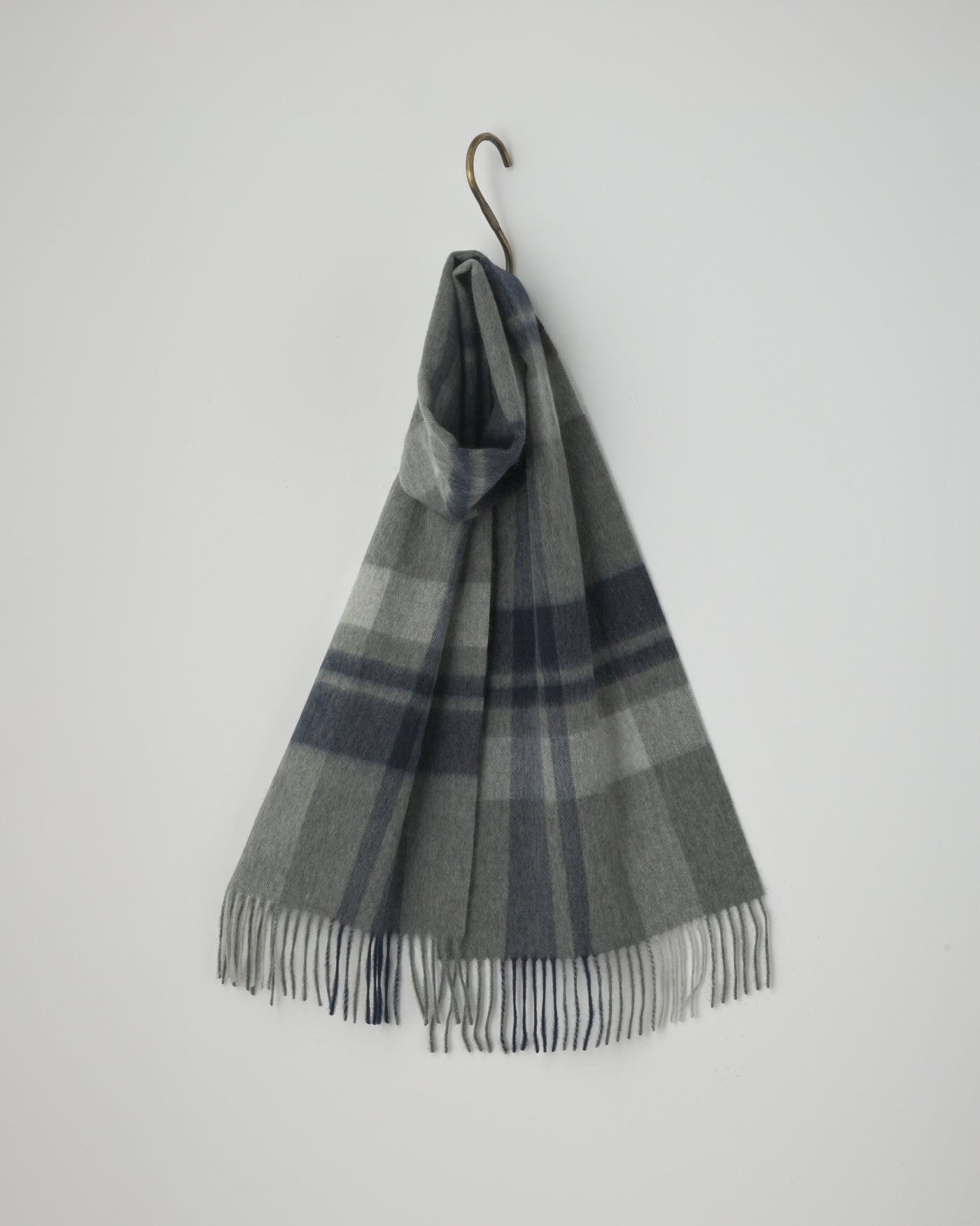 【filpucci】カシミヤ100％MIXチェックマフラー⑬