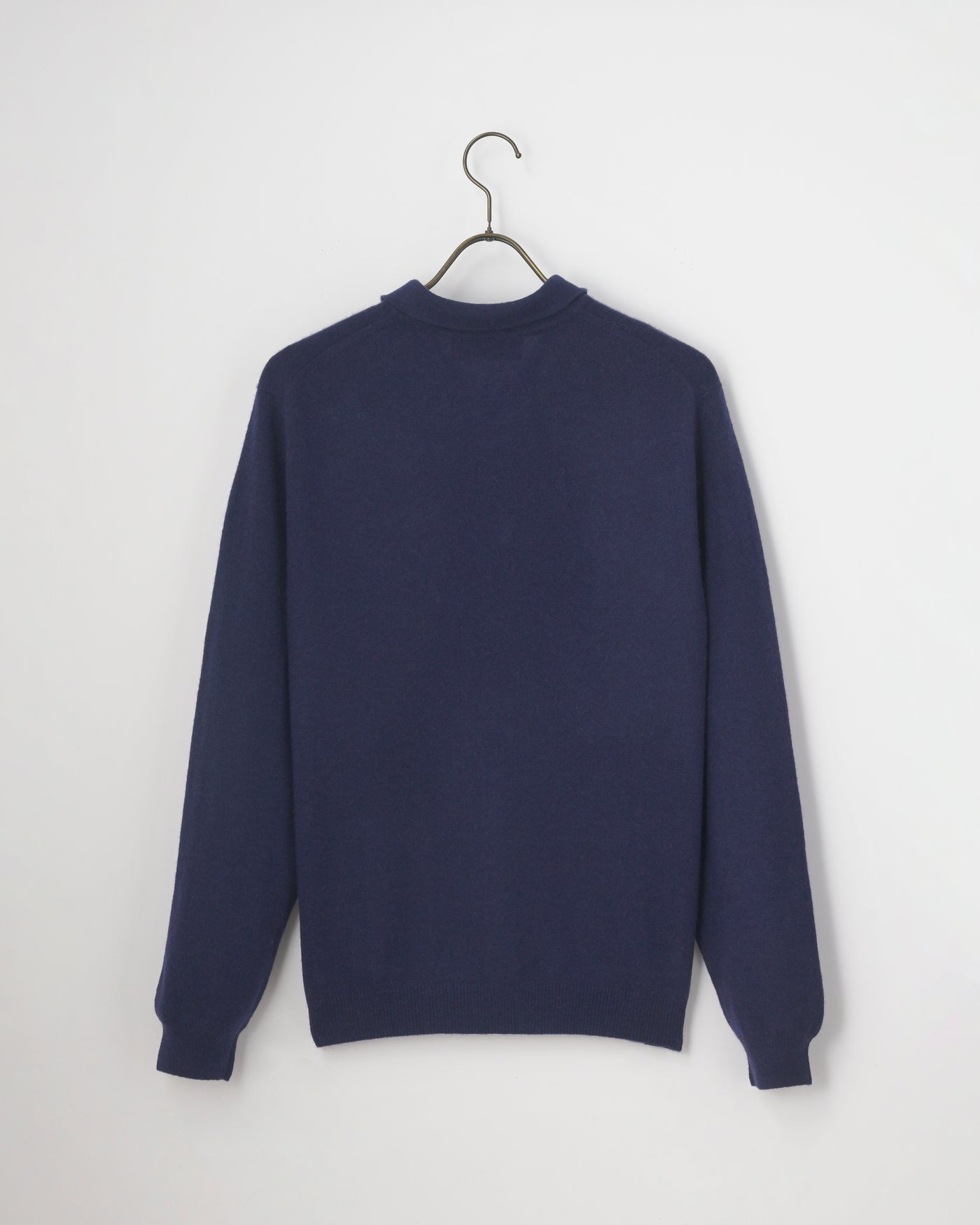 【GRABRE】25最高級カシミヤ100％ポロカラーポケットカーディガン