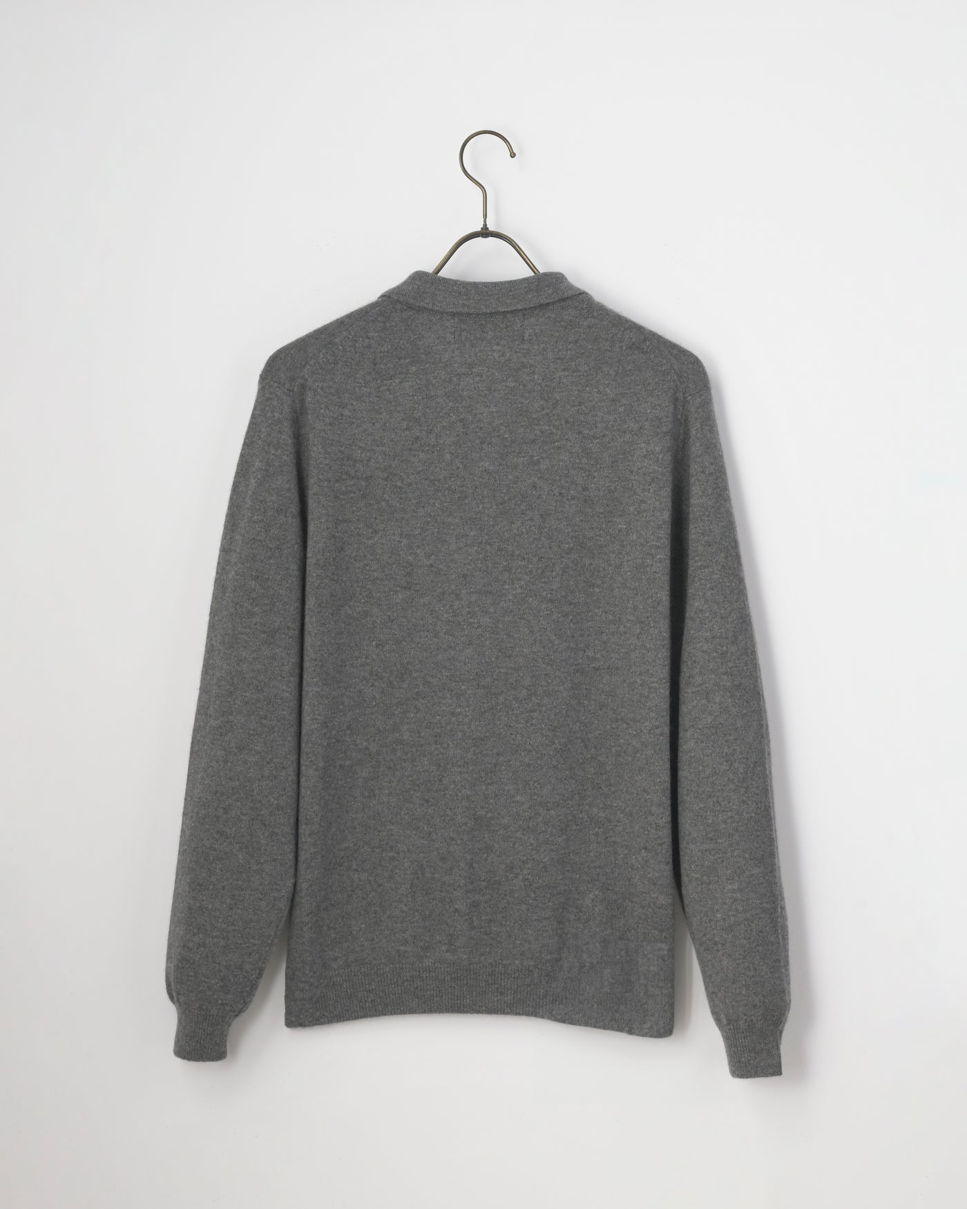 【GRABRE】25最高級カシミヤ100％ポロカラーポケットカーディガン