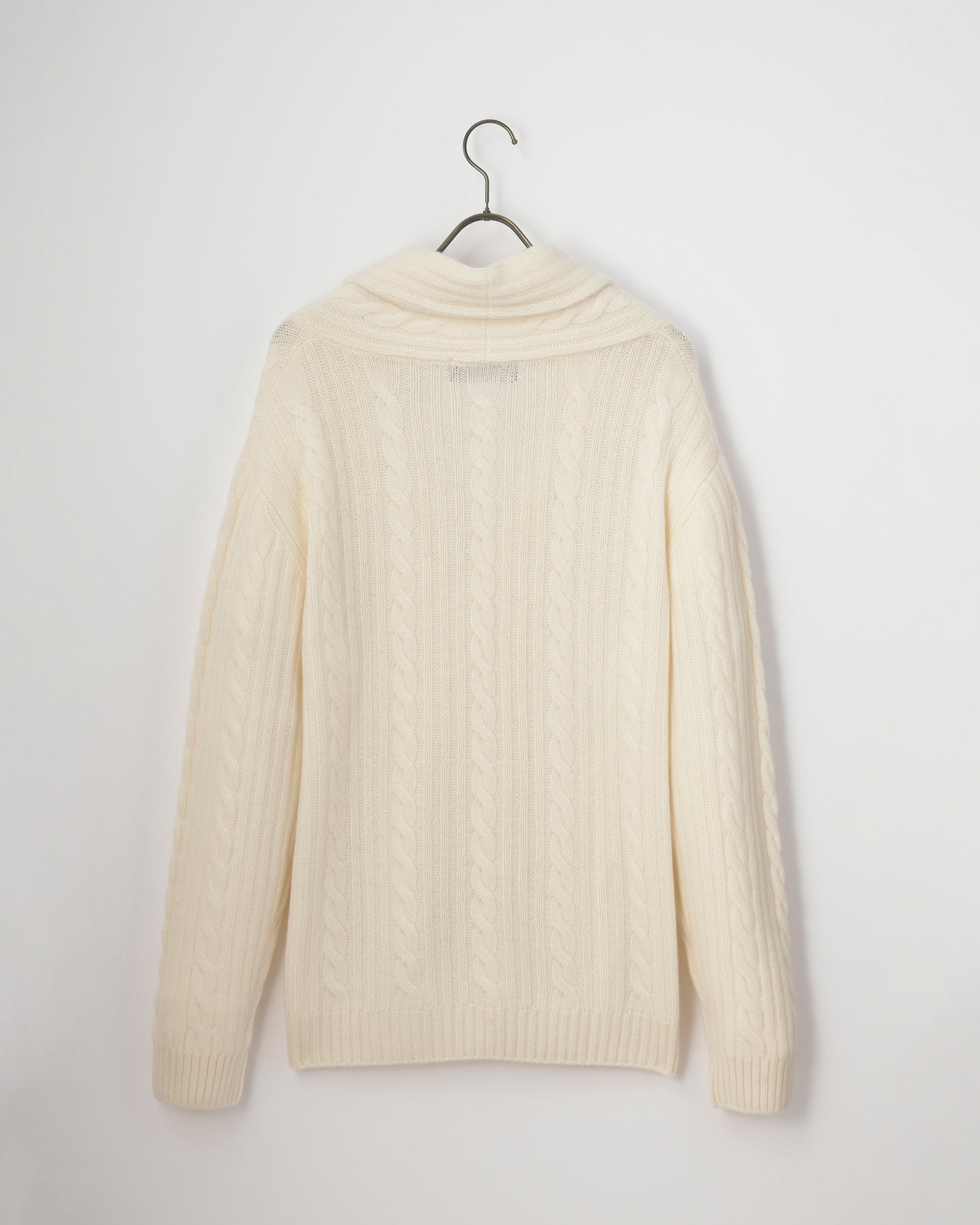 【GRABRE】25最高級カシミヤ100％ショールカラーカーディガン