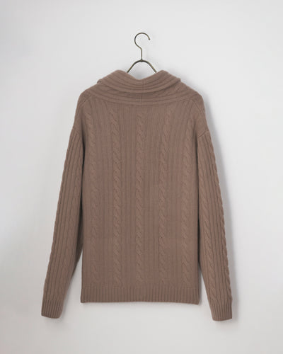 【GRABRE】25最高級カシミヤ100％ショールカラーカーディガン