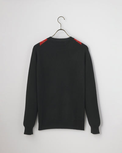 【GRABRE】25カシミヤ100％シンプルアーガイルセーター