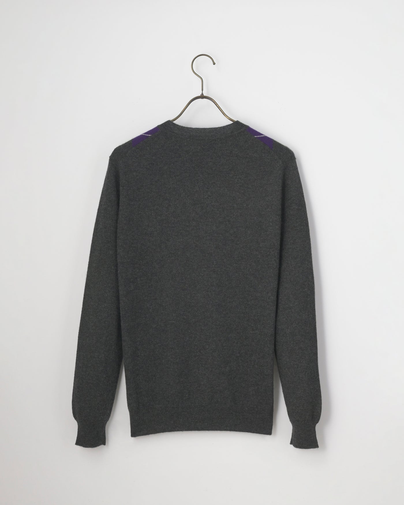 【GRABRE】25カシミヤ100％シンプルアーガイルセーター