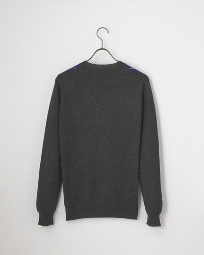 【GRABRE】25カシミヤ100％シンプルアーガイルセーター