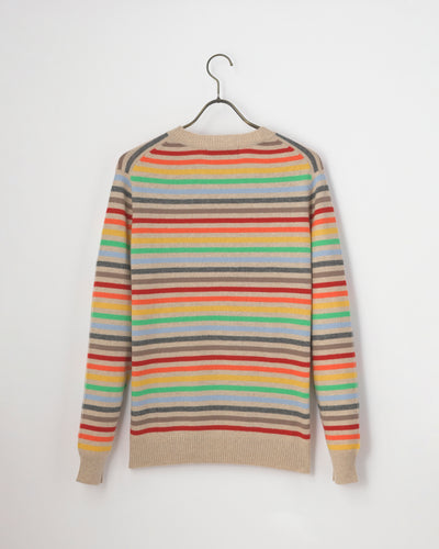 【GRABRE】25最高級カシミヤアレンジBDクルーネックセーター