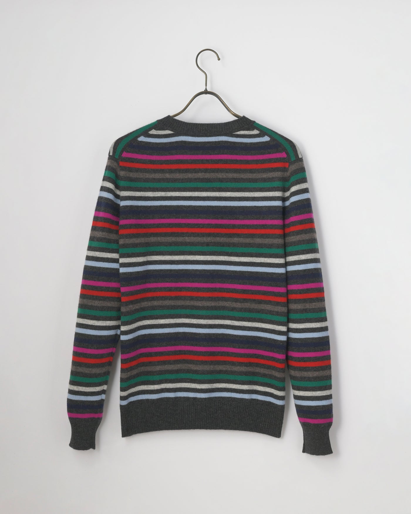 【GRABRE】25最高級カシミヤアレンジBDクルーネックセーター